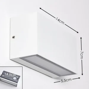 hofstein Applique murale d'extérieur Duluth LED Blanc, 1 lumière* Lampes Modernes