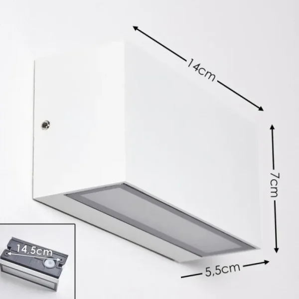hofstein Applique murale d'extérieur Duluth LED Blanc, 1 lumière* Lampes Modernes
