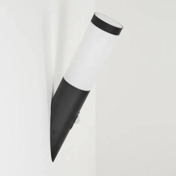 hofstein Applique murale d'extérieur Ruti Noir, 1 lumière, Détecteur de mouvement* Lampes Modernes