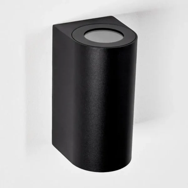 hofstein Applique murale d'extérieur Boda Noir, 2 lumières* Lampes Modernes