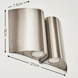 hofstein Applique murale d'extérieur Cornus LED Acier inoxydable, 4 lumières* Lampes Modernes