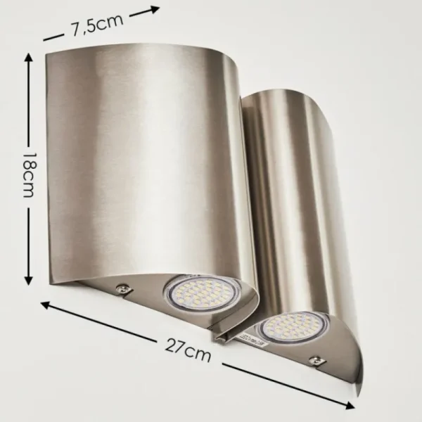 hofstein Applique murale d'extérieur Cornus LED Acier inoxydable, 4 lumières* Lampes Modernes