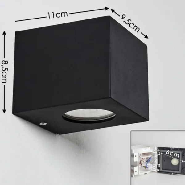 hofstein Applique murale d'extérieur Jonava LED Noir, 2 lumières* Lampes Modernes