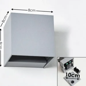 hofstein Applique murale d'extérieur Fauderup LED Gris, 2 lumières* Lampes Modernes