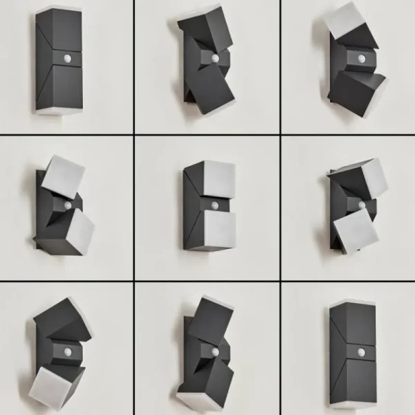 hofstein Applique murale d'extérieur Toogong LED Anthracite, 2 lumières, Détecteur de mouvement* Lampes Modernes