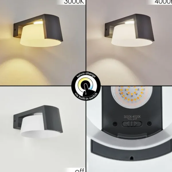 hofstein Applique murale d'extérieur Lafite Anthracite, 1 lumière* Lampes Modernes