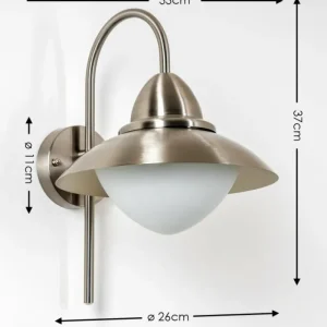 hofstein Applique murale d'extérieur Gielas Acier inoxydable, 1 lumière* Lampes Modernes