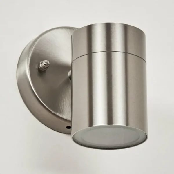 hofstein Applique murale d'extérieur Bessiebelle Acier inoxydable, Blanc, 1 lumière* Lampes Modernes