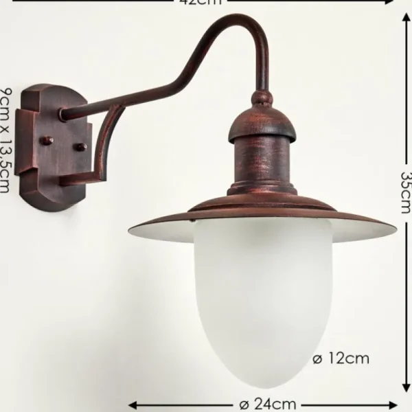 hofstein Applique murale d'extérieur Lucide ARUBA Brun, Rouille, 1 lumière* Lampes Modernes