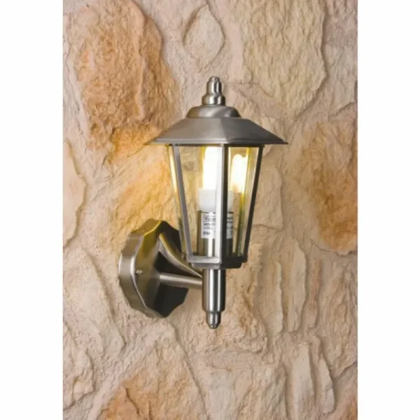 hofstein Applique murale d'extérieur Moskau Acier inoxydable, Transparent, 1 lumière* Lampes Modernes