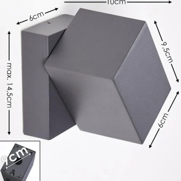 hofstein Applique murale d'extérieur Bregenz LED Anthracite, 1 lumière* Lampes Modernes