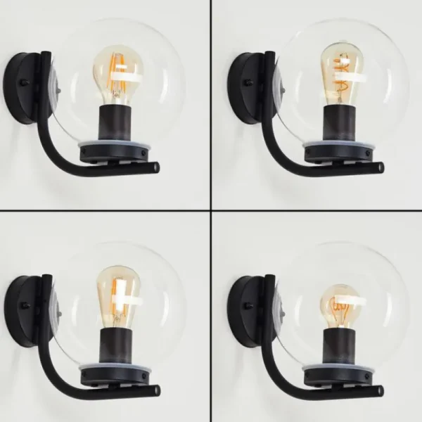hofstein Applique murale d'extérieur Rombotten Noir, 1 lumière* Lampes Modernes