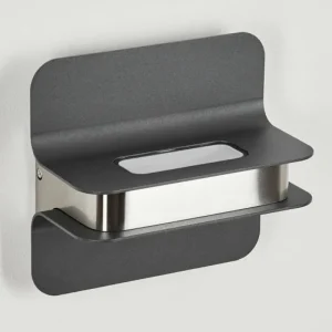 hofstein Applique murale d'extérieur Blanchard LED Nickel mat, Noir, 1 lumière* Lampes Modernes