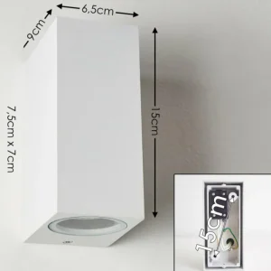 hofstein Applique murale d'extérieur Nordborg LED Blanc, 2 lumières* Lampes Modernes