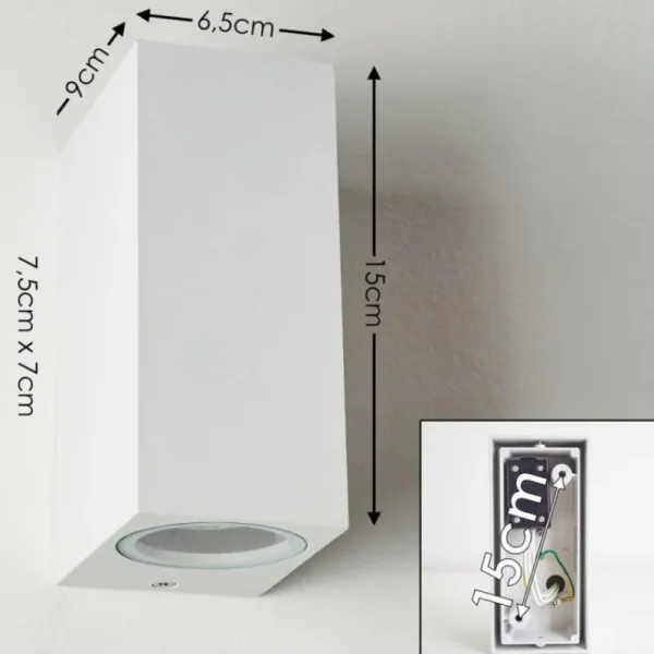 hofstein Applique murale d'extérieur Nordborg LED Blanc, 2 lumières* Lampes Modernes