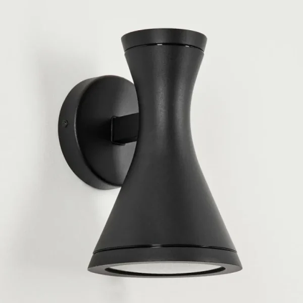 hofstein Applique murale d'extérieur Verberie Noir, 2 lumières* Lampes Modernes