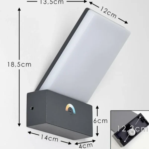hofstein Applique murale d'extérieur Heraklion LED Anthracite, 1 lumière* Lampes Modernes