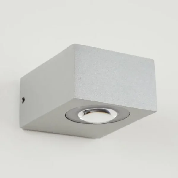 hofstein Applique murale d'extérieur Curvel LED Argenté, 2 lumières* Lampes Modernes