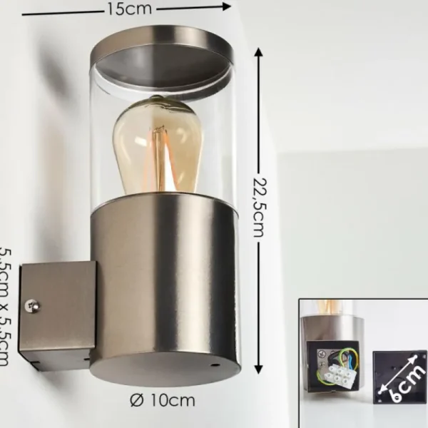 hofstein Applique murale d'extérieur Bodio Chrome, 1 lumière* Lampes Modernes