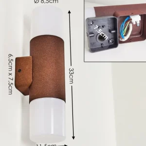 hofstein Applique murale d'extérieur Buhrkall Rouille, 2 lumières* Lampes Modernes
