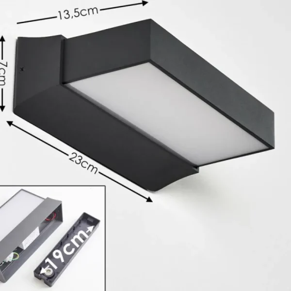 hofstein Applique murale d'extérieur Hjortspring LED Anthracite, 1 lumière* Lampes Modernes