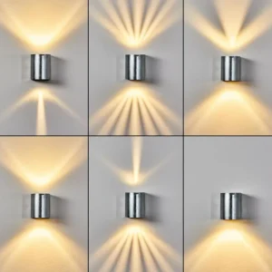 hofstein Applique murale d'extérieur Mora LED Nickel mat, 2 lumières* Lampes Modernes