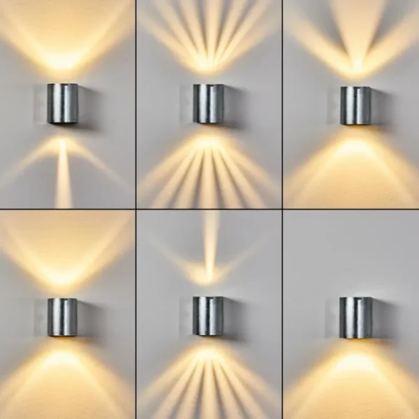 hofstein Applique murale d'extérieur Mora LED Nickel mat, 2 lumières* Lampes Modernes