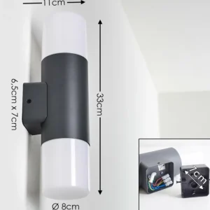 hofstein Applique murale d'extérieur Schafhaus Anthracite, 2 lumières* Lampes Modernes