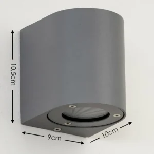 hofstein Applique murale d'extérieur Mora LED Gris, 2 lumières* Lampes Modernes