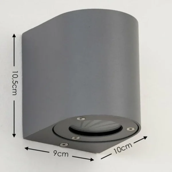 hofstein Applique murale d'extérieur Mora LED Gris, 2 lumières* Lampes Modernes