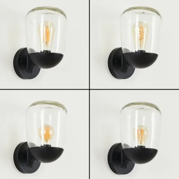 hofstein Applique murale d'extérieur Ystheim Noir, 1 lumière* Lampes Modernes