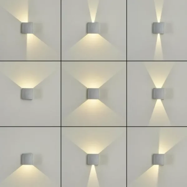 hofstein Applique murale d'extérieur Hoods LED Gris, 2 lumières* Lampes En Verre