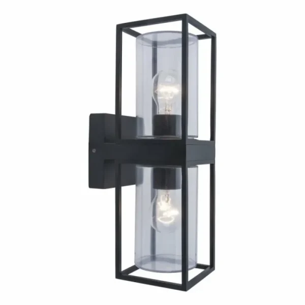 Luminaires Lutec Applique murale d'extérieur Lutec Flair Anthracite, 2 lumières* Lampes En Verre