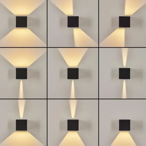 hofstein Applique murale d'extérieur Tamarin LED Noir, 2 lumières* Lampes Modernes