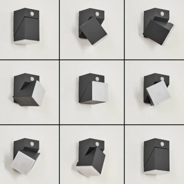 hofstein Applique murale d'extérieur Toogong LED Anthracite, 1 lumière, Détecteur de mouvement* Lampes Modernes