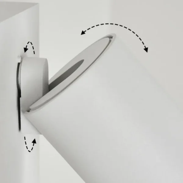 hofstein Applique murale d'extérieur Hakamken Blanc, 2 lumières, Détecteur de mouvement* Lampes Modernes