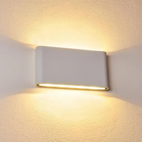 hofstein Applique murale d'extérieur Tinglev LED Blanc, 2 lumières* Lampes Modernes