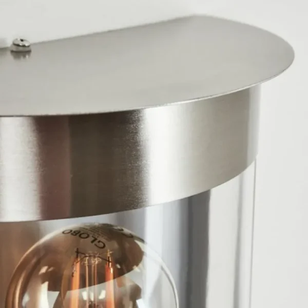 hofstein Applique murale d'extérieur Lauvdal Acier inoxydable, 1 lumière, Détecteur de mouvement* Lampes Modernes