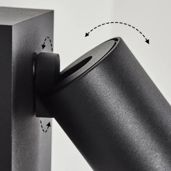 hofstein Applique murale d'extérieur Hakamken Noir, 1 lumière, Détecteur de mouvement* Lampes Modernes