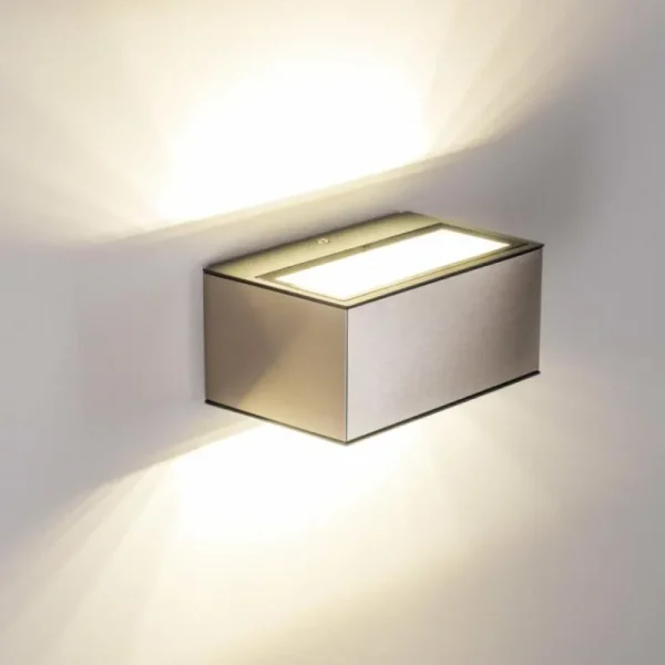 hofstein Applique murale d'extérieur Spider LED Acier inoxydable, 1 lumière* Lampes Modernes