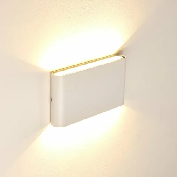 hofstein Applique murale d'extérieur Marsh LED Blanc, 2 lumières* Lampes Modernes