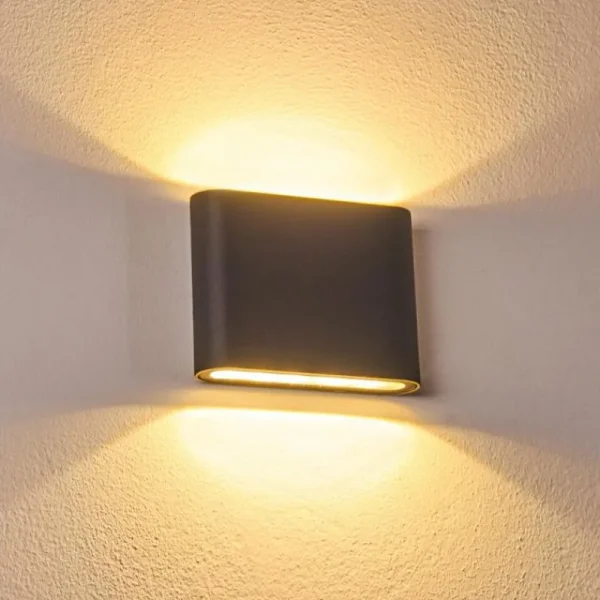 hofstein Applique murale d'extérieur Tinglev LED Anthracite, 2 lumières* Lampes Modernes