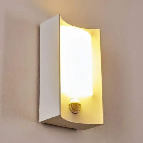 hofstein Applique murale d'extérieur Nordkapp LED Blanc, 1 lumière, Détecteur de mouvement* Lampes Modernes