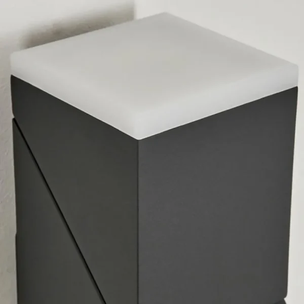 hofstein Applique murale d'extérieur Toogong LED Anthracite, 2 lumières, Détecteur de mouvement* Lampes Modernes