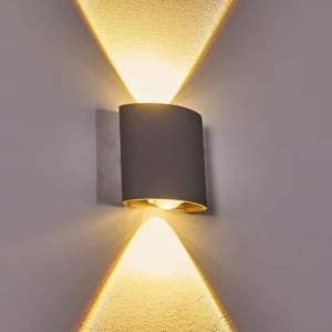 hofstein Applique murale d'extérieur Abaiang LED Gris, 1 lumière* Lampes Modernes