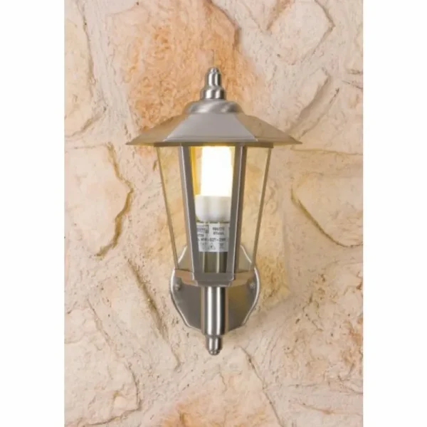 hofstein Applique murale d'extérieur Moskau Acier inoxydable, Transparent, 1 lumière* Lampes Modernes