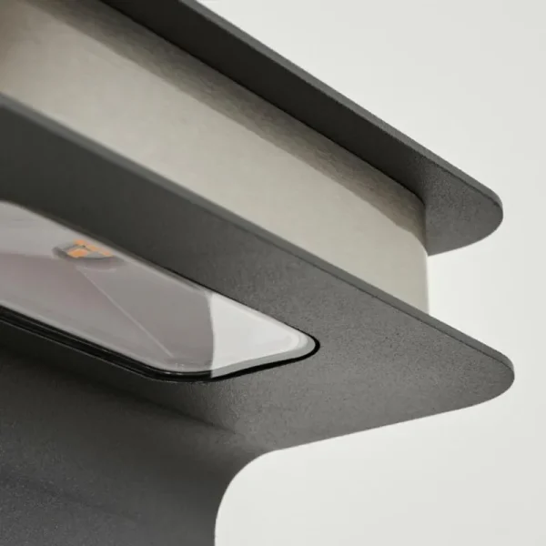 hofstein Applique murale d'extérieur Blanchard LED Nickel mat, Noir, 1 lumière* Lampes Modernes