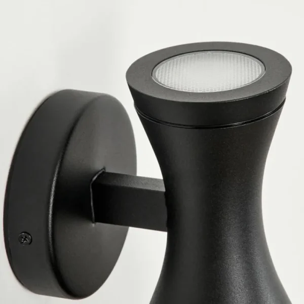 hofstein Applique murale d'extérieur Verberie Noir, 2 lumières* Lampes Modernes