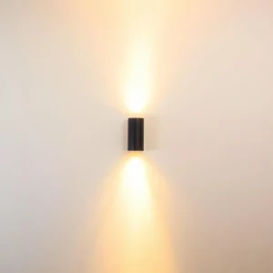 hofstein Applique murale d'extérieur Boda Noir, 2 lumières* Lampes Modernes