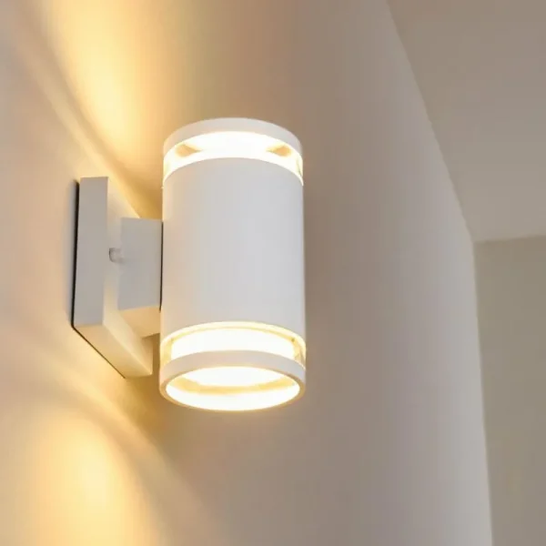 hofstein Applique murale d'extérieur Macoupin Blanc, 2 lumières* Lampes Modernes